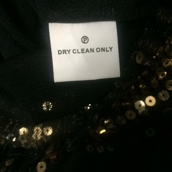 LUXE Evening black and gold sequin Dress/ XS - Picture 6 of 7